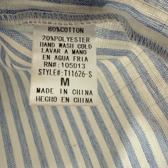 Savanna Jane Blue and White Striped Blouse - Picture 7 of 8